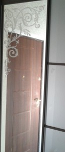 Двери-купе с пескоструйным рисунком на 1 двери Адалит
