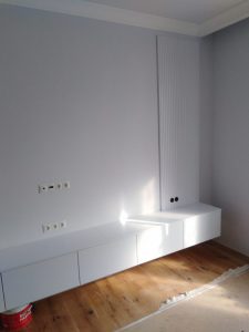 Белая мебель для спальни с фасадами МДФ эмаль